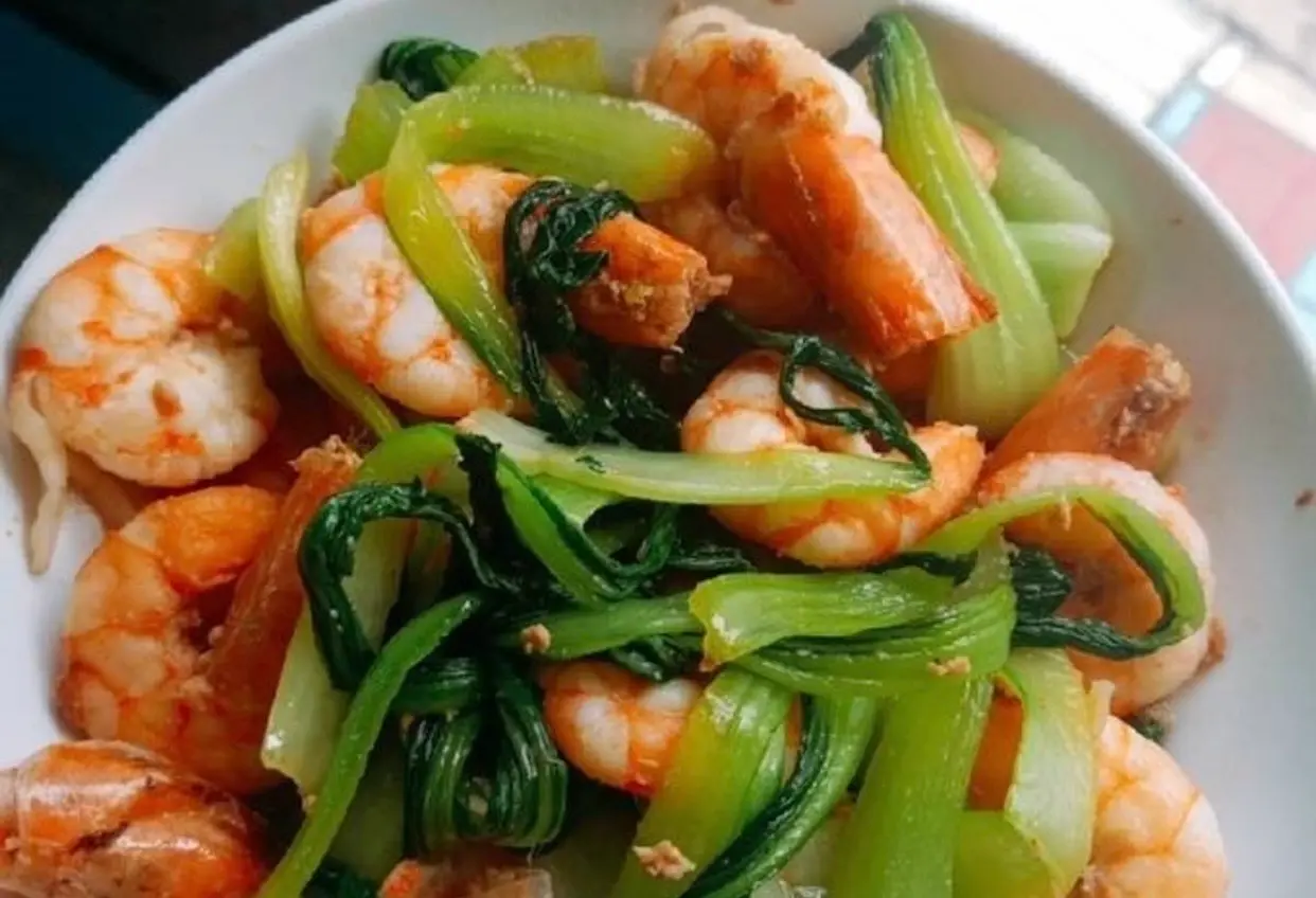 Hình ảnh Tôm xào cải