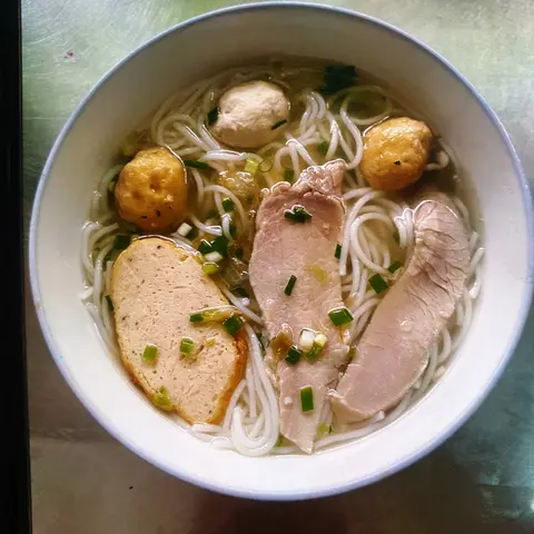 Hình ảnh bún mọc chả thịt heo 