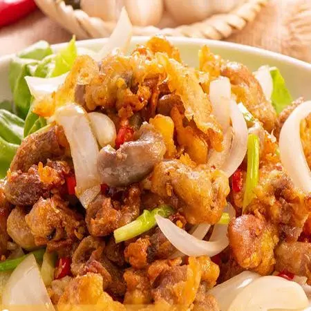 Hình ảnh bao tử cá cháy tỏi 