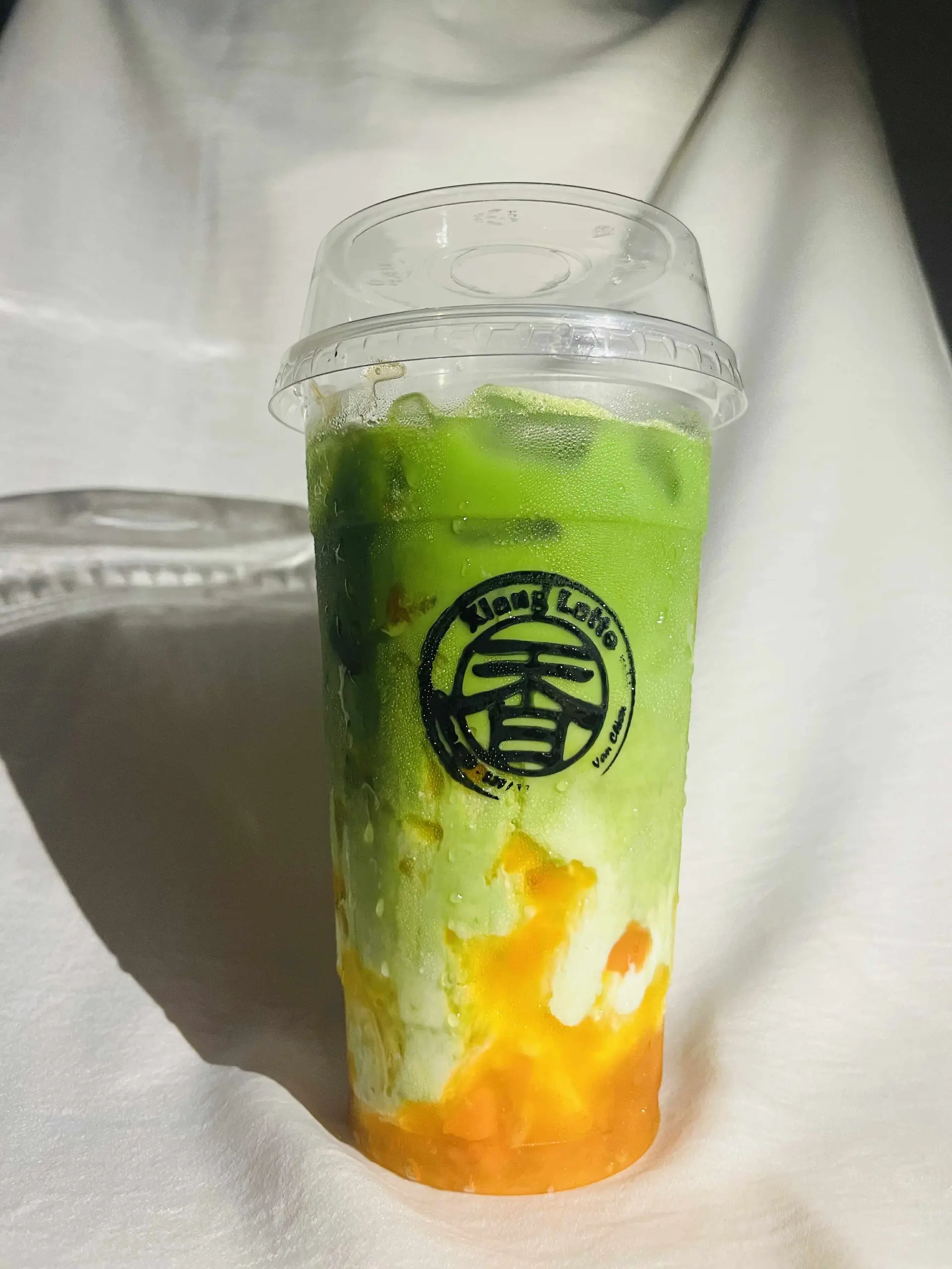 Hình ảnh Matcha latte đào