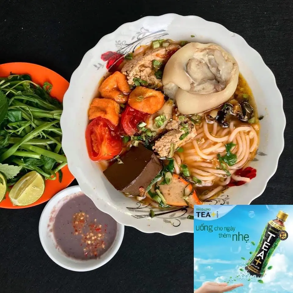 Hình ảnh Canh bún đặc biệt+Olong