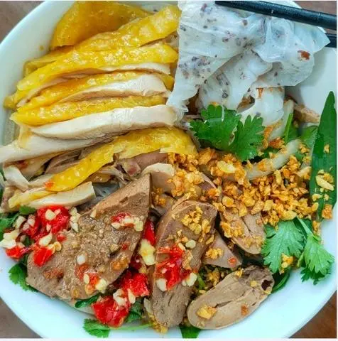 Hình ảnh ( Chợt Nhớ ) Bánh Ướt Lòng Gà + Gà Xé