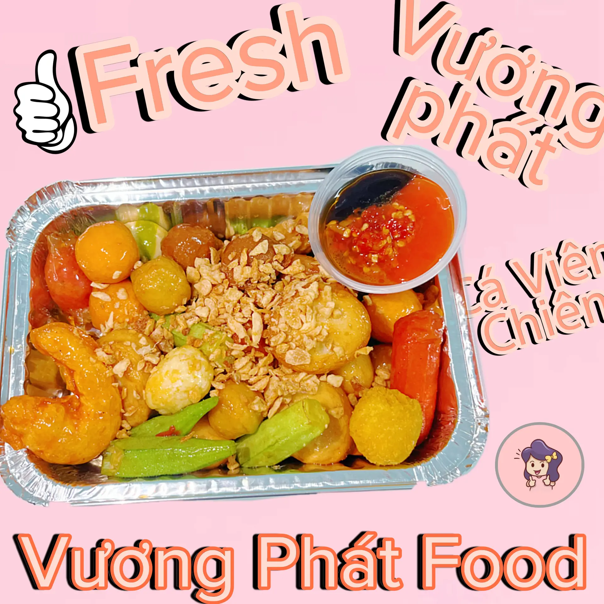 Hình ảnh Combo Cá Viên Chiên Sốt Bơ Tỏi Phần - Nhỏ + Lục Trà Tắc