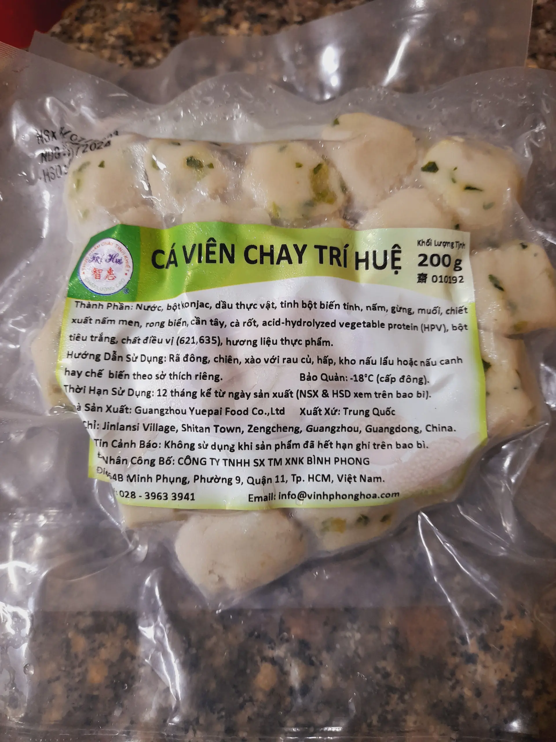 Hình ảnh Cá viên chay TRÍ HUỆ 200g