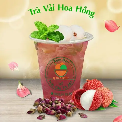 Hình ảnh Trà Vải Hoa Hồng