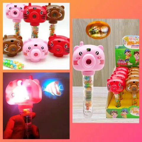 Hình ảnh Kẹo Máy Ảnh 2in1 Có Chụp Hình, Chiếu Các Hình Phát Sáng Có Pin
