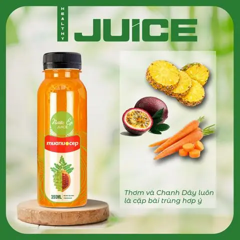 Hình ảnh Nước Ép Thơm Chanh Dây Carrot Healthy