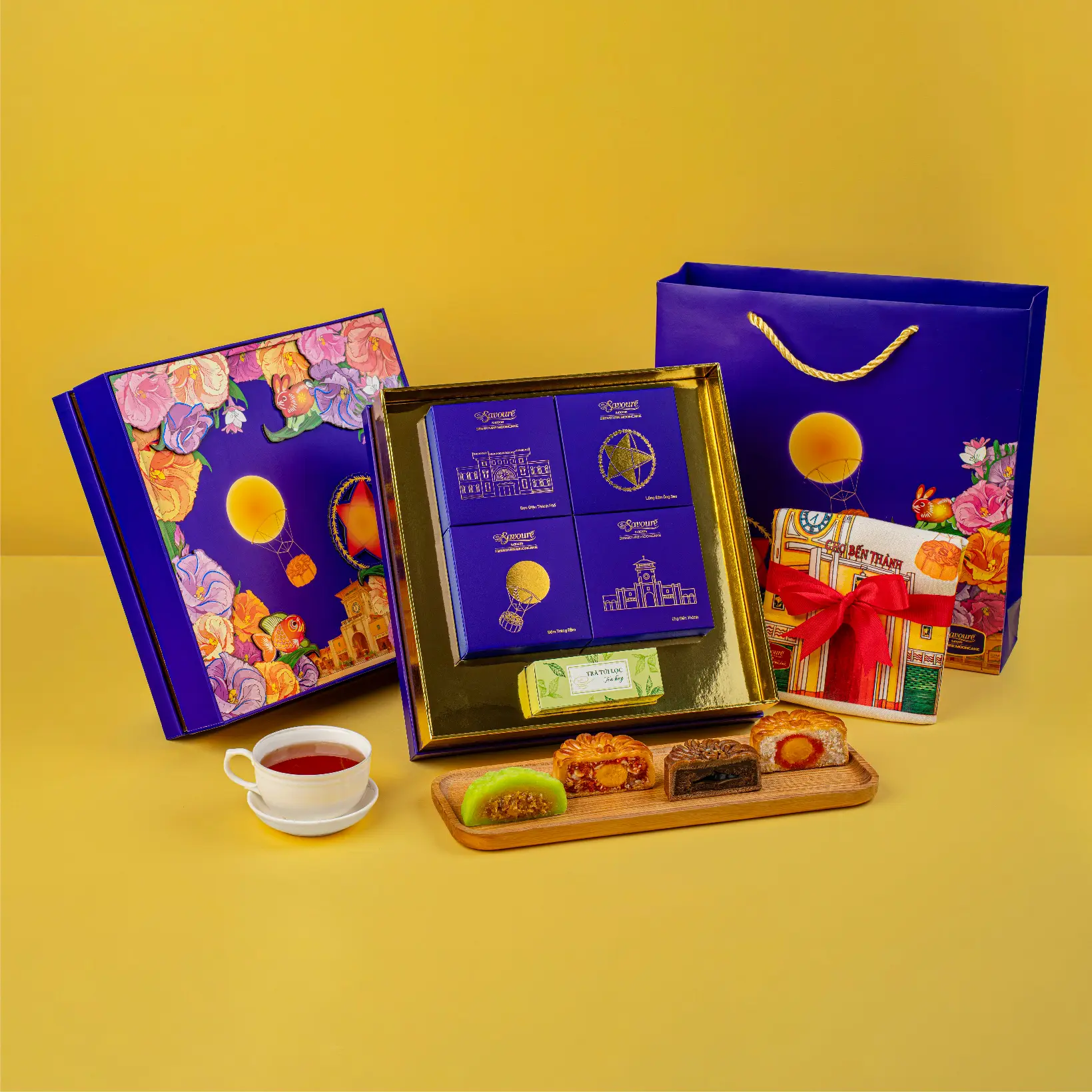 Hình ảnh [Bánh Trung Thu Savouré] COMBO SAVOURÉ SIGNATURE - 4 Bánh 185gr 