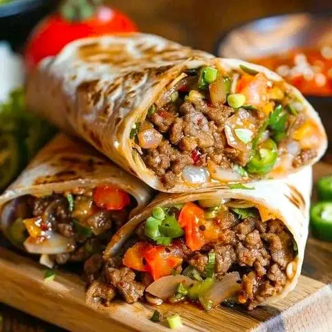 Hình ảnh Burrito siêu to khổng lồ (tặng 2 ly hồng trà thạch jelly)
