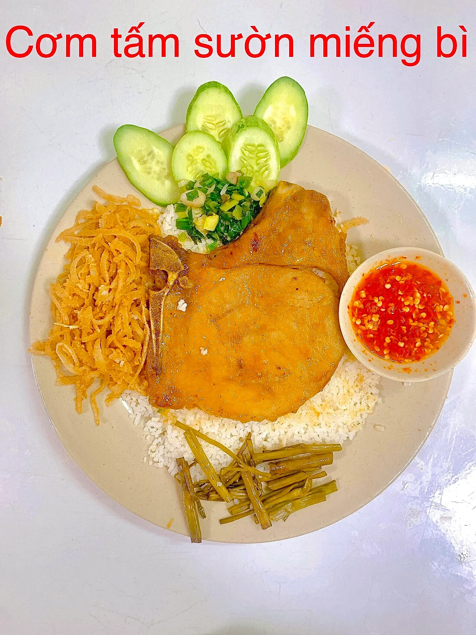 Hình ảnh Cơm Tấm Sườn Miếng Bì