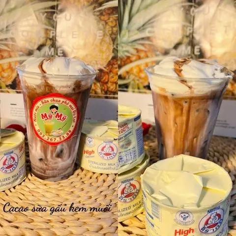 Hình ảnh Cacao sữa gấu kem muối