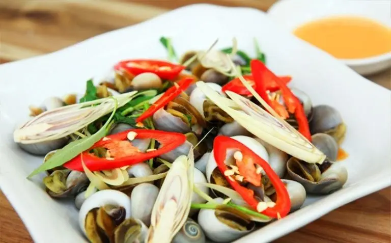 Hình ảnh ốc mở hấp sả 