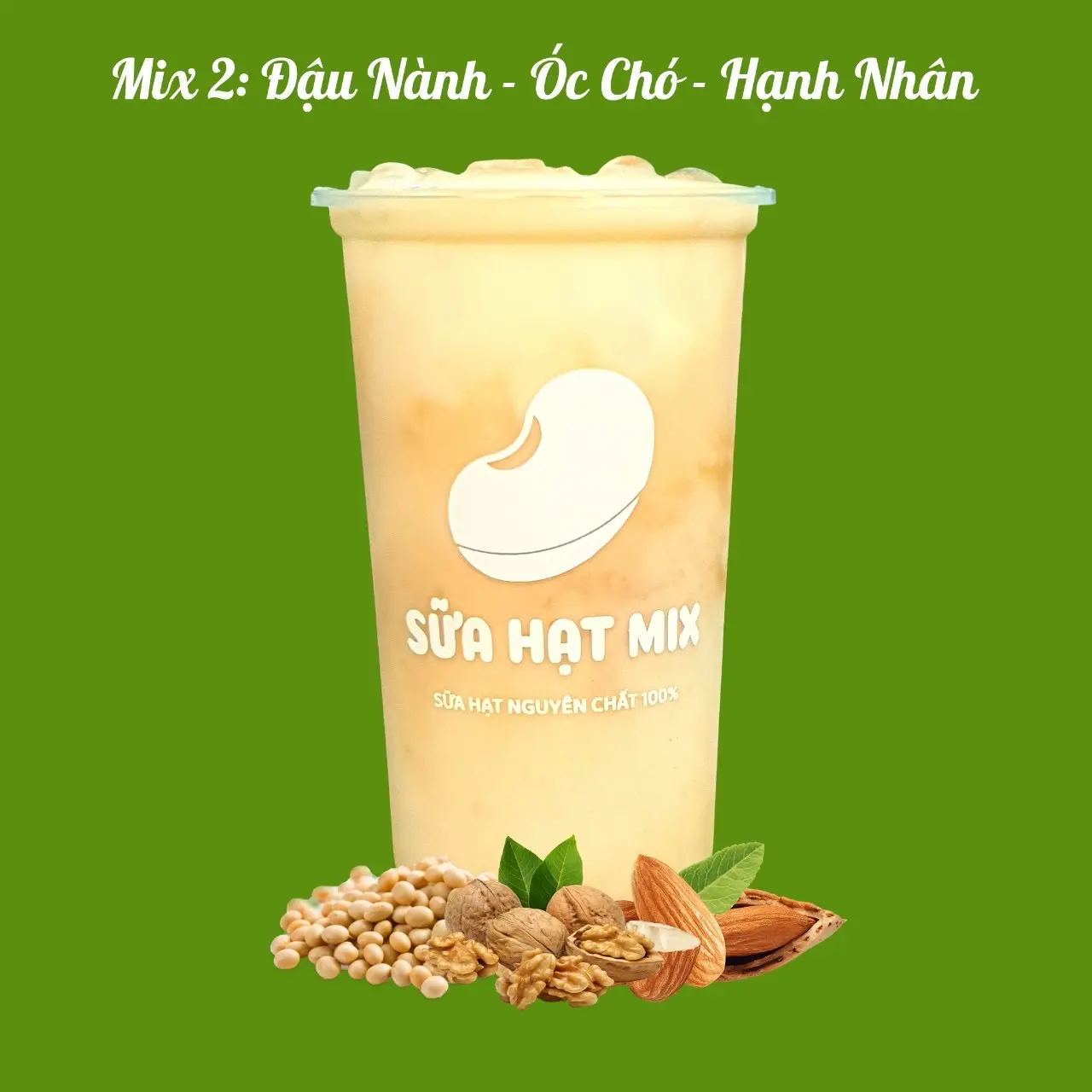 Hình ảnh Mix 2: Đậu Nành - Óc Chó - Hạnh Nhân 