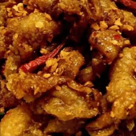 Hình ảnh Da Gà Chiên Nước Mắm Bơ Tỏi - 250gr