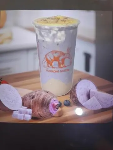 Hình ảnh sữa tươi sốt khoai môn nghiền kem trứng nướng (L)