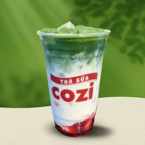 Hình ảnh Latte phúc bồn tử