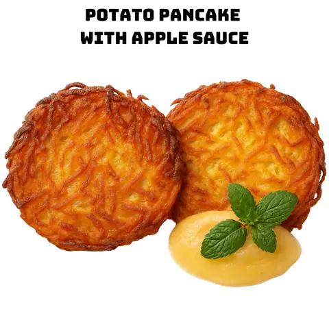 Hình ảnh Potato pancake with apple sauce - Bánh khoai tây ăn kèm sốt táo