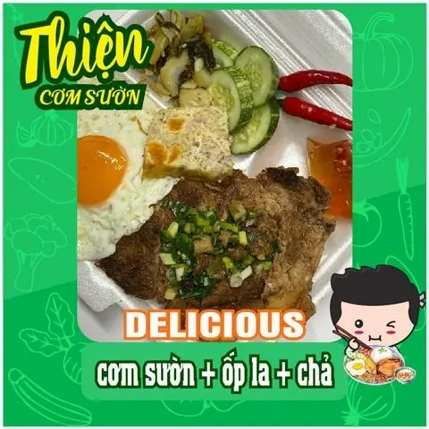 Hình ảnh sườn chả ốpla + canh rong biển