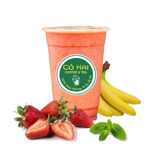 Hình ảnh Sinh Tố Mix Dâu Chuối - Strawberry Mix Banana Smoothie