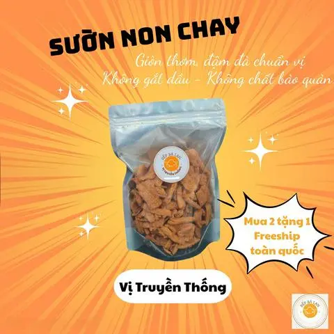 Hình ảnh Vị Truyền Thống 250g - Sườn Non Chay Sấy Sợi -Ăn Vặt & Chay Mặn - Bếp Bà Lan