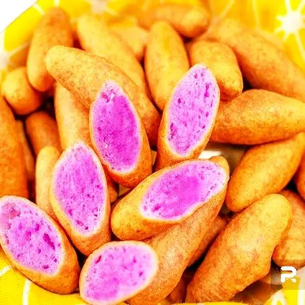 Hình ảnh bánh khoai mỡ chiên giòn lắc xí muội 