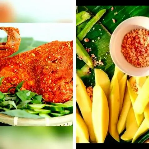 Hình ảnh Combo 1gà, 1phần xoài muối tôm ,đồ chua,dưa Leo