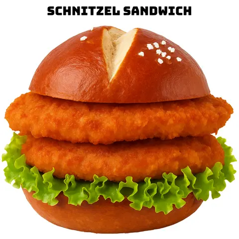 Hình ảnh Schnitzel sandwich - Bánh mì kẹp thịt heo chiên giòn kiểu Áo