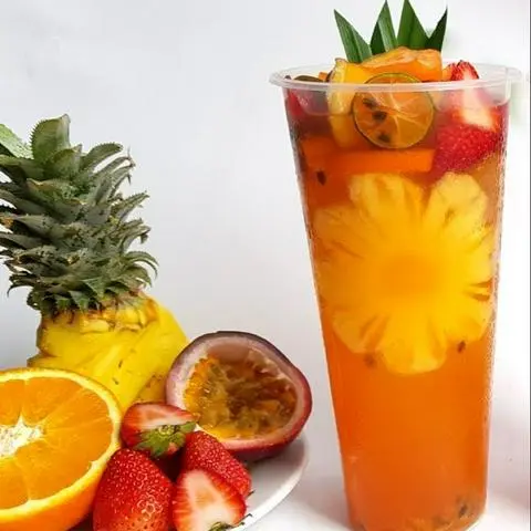Hình ảnh trà trái cây nhiệt đới
