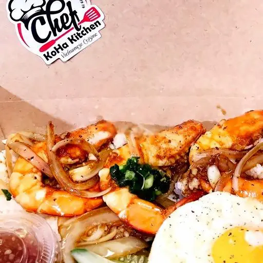 Hình ảnh Cơm trắng Tôm - Ốp La