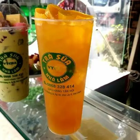 Hình ảnh Trà đào trân châu - miếng đào