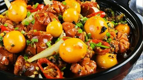 Hình ảnh Trứng gà non xốt mắm me