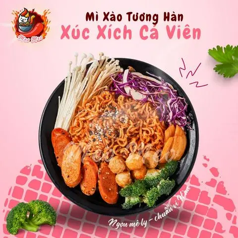 Hình ảnh Mì xào tương Hàn Xúc Xích Cá Viên