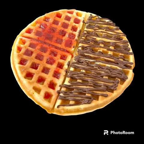 Hình ảnh waffle Dâu Socola