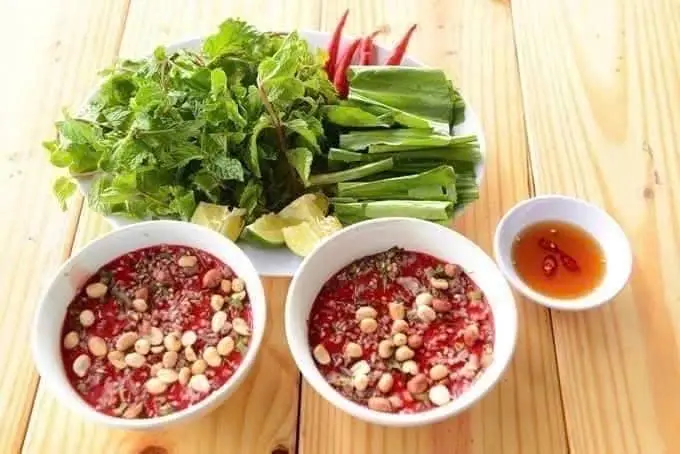 Hình ảnh Tiết canh vịt siêu ngon kèm bánh đa (2-3 người ăn)