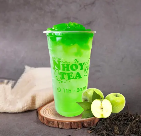 Hình ảnh Hồng Trà Táo Xanh kem Cheese Thạch Táo