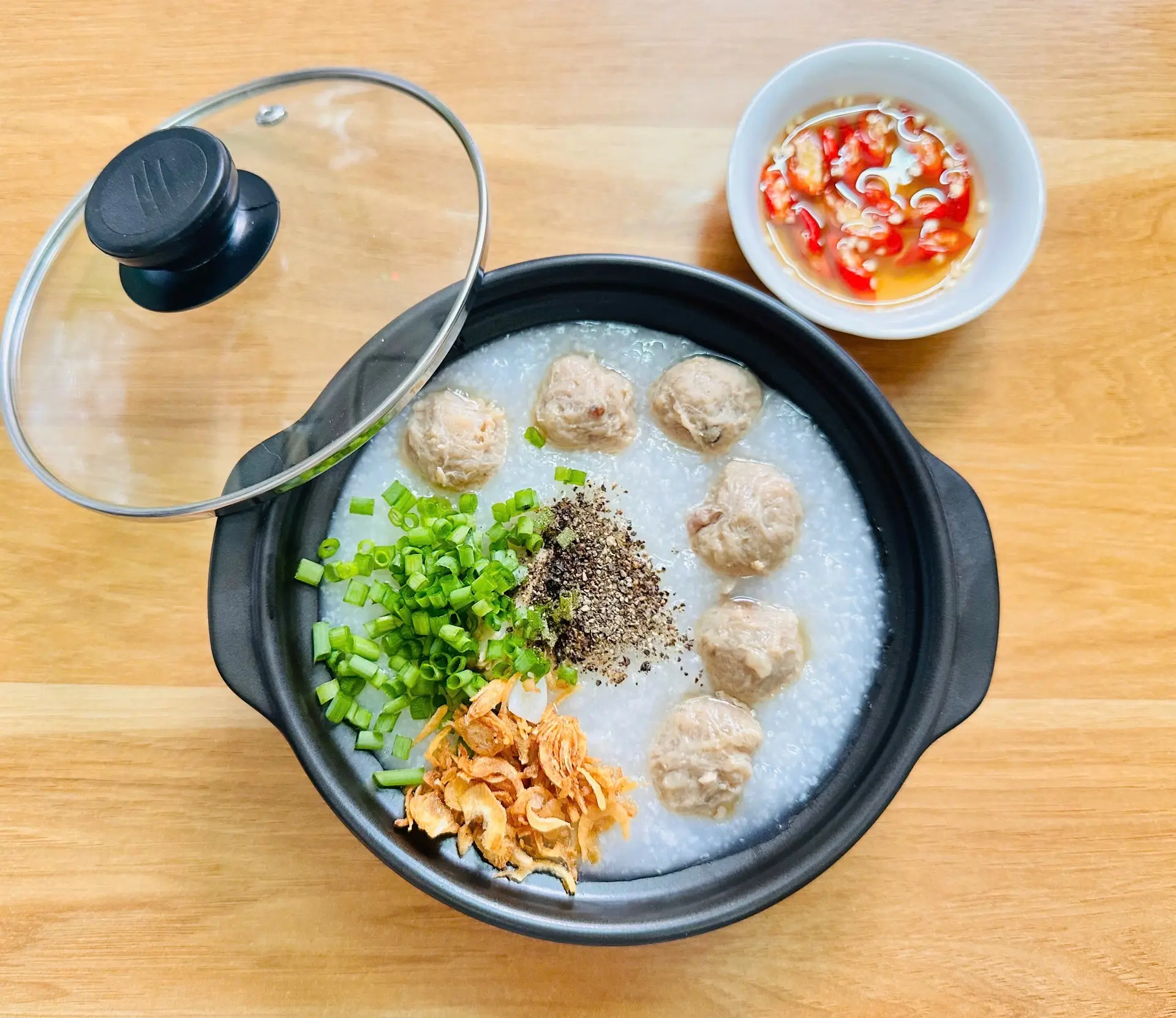 Hình ảnh cháo bò viên