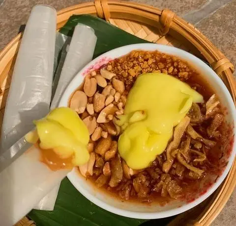 Hình ảnh BT Chấm Sốt Bơ Mỡ Hành Thập Cẩm + Trứng
