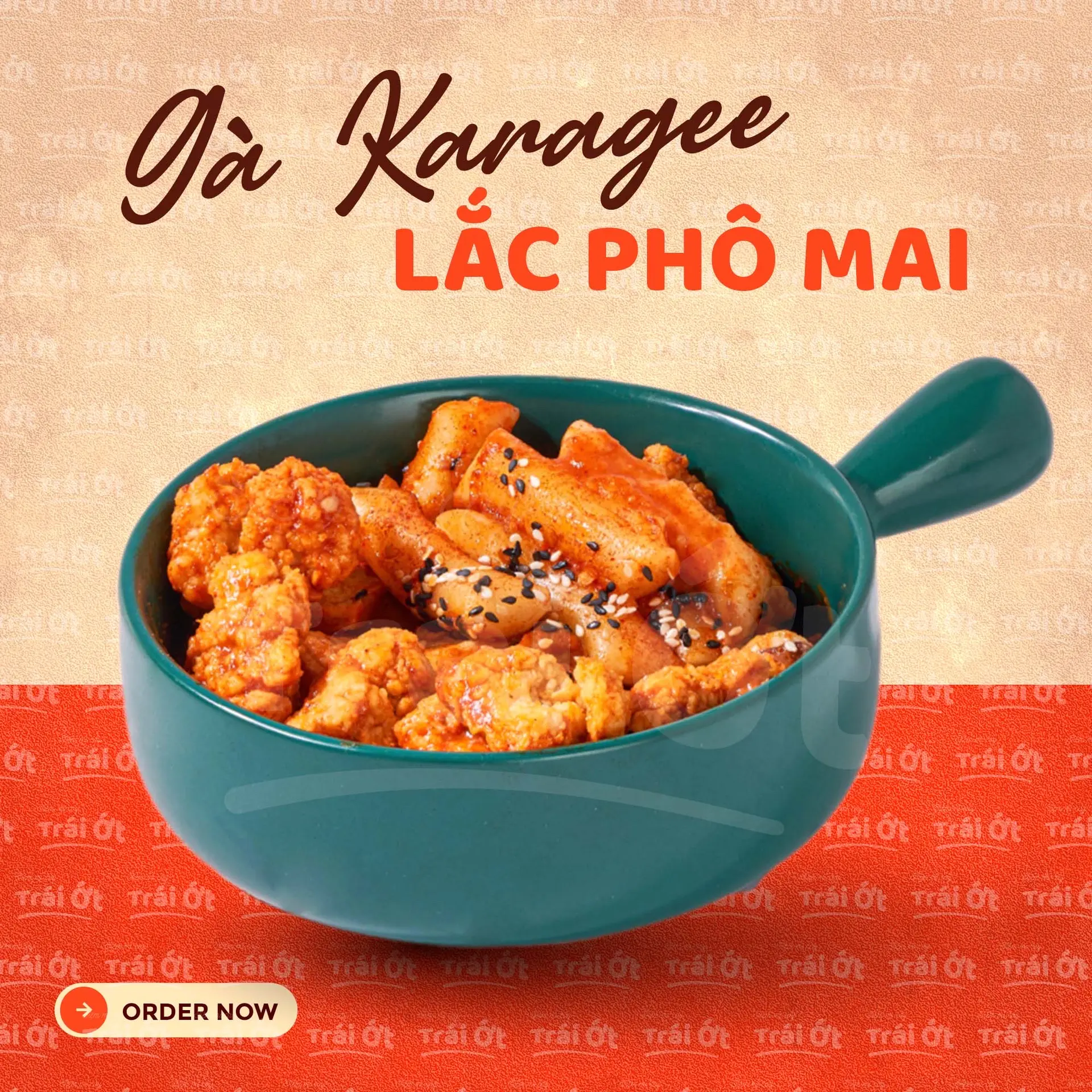 Hình ảnh Gà Karagee Tokbokki lắc Phô Mai