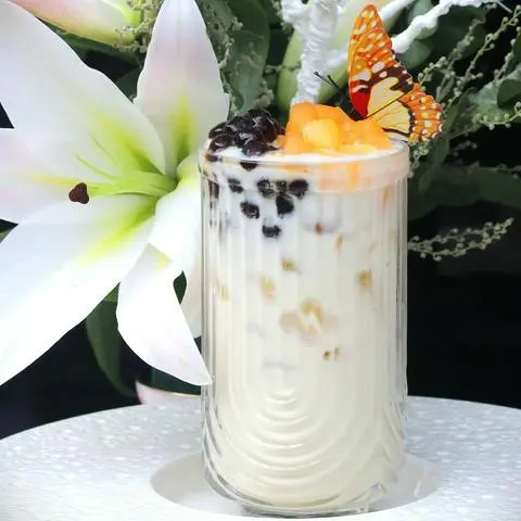 Hình ảnh Trà sữa dưa lưới vàng - Cantaloupe milk tea