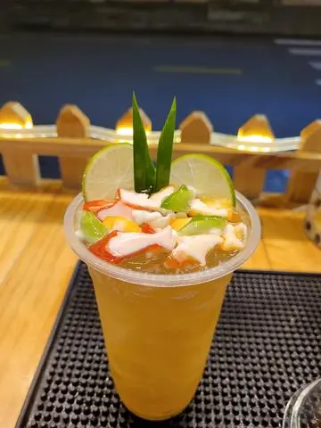 Hình ảnh Trà tắc thạch cá heo (ly khổng lồ 