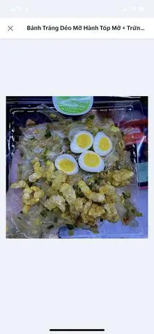 Hình ảnh Bánh tráng dẻo mỡ hành - tóp mỡ