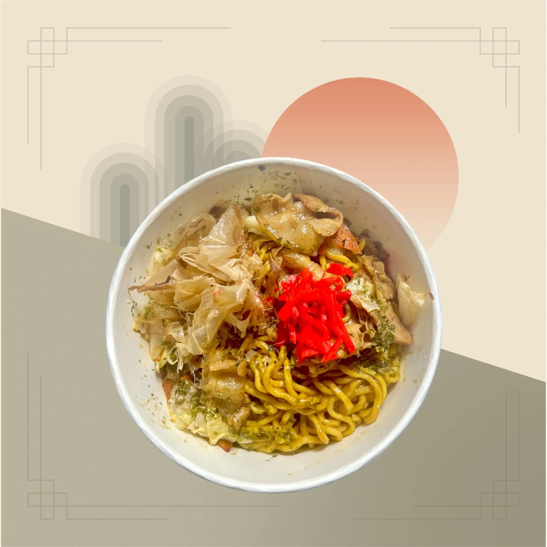 Hình ảnh Mì Ramen Xào Thịt Heo
