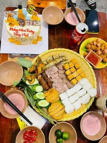 Hình ảnh Combo 2 ( 2 Bún đậu đặc biệt - 1 nem chua rán - 2 trà tắc )