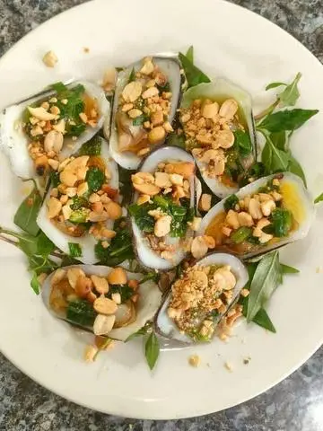 Hình ảnh sò dẹo nướng mỡ hành