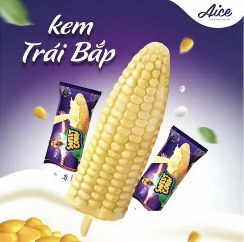 Hình ảnh Kem Aice Bắp - Kem Haidilao Thơm Ngon Bên Trong