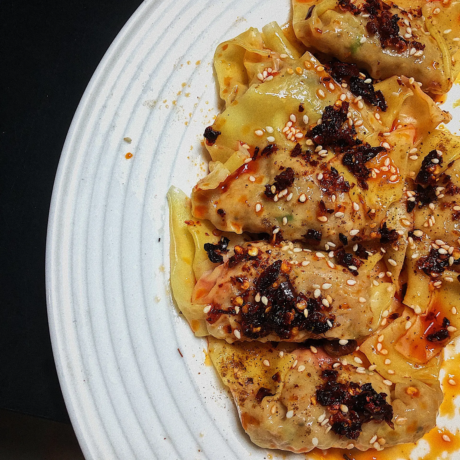 Hình ảnh Sủi cảo trộn sate tứ xuyên / 四川沙爹拌饺