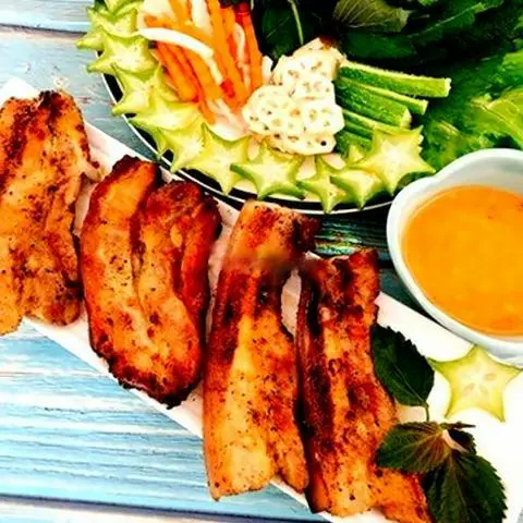Hình ảnh Ba rọi heo một nắng nướng sả ớt