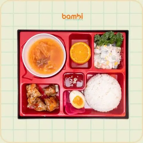 Hình ảnh Cơm Bento Sường xốt chua ngọt