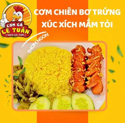 Hình ảnh Cơm Xúc Xích Bơ Tỏi