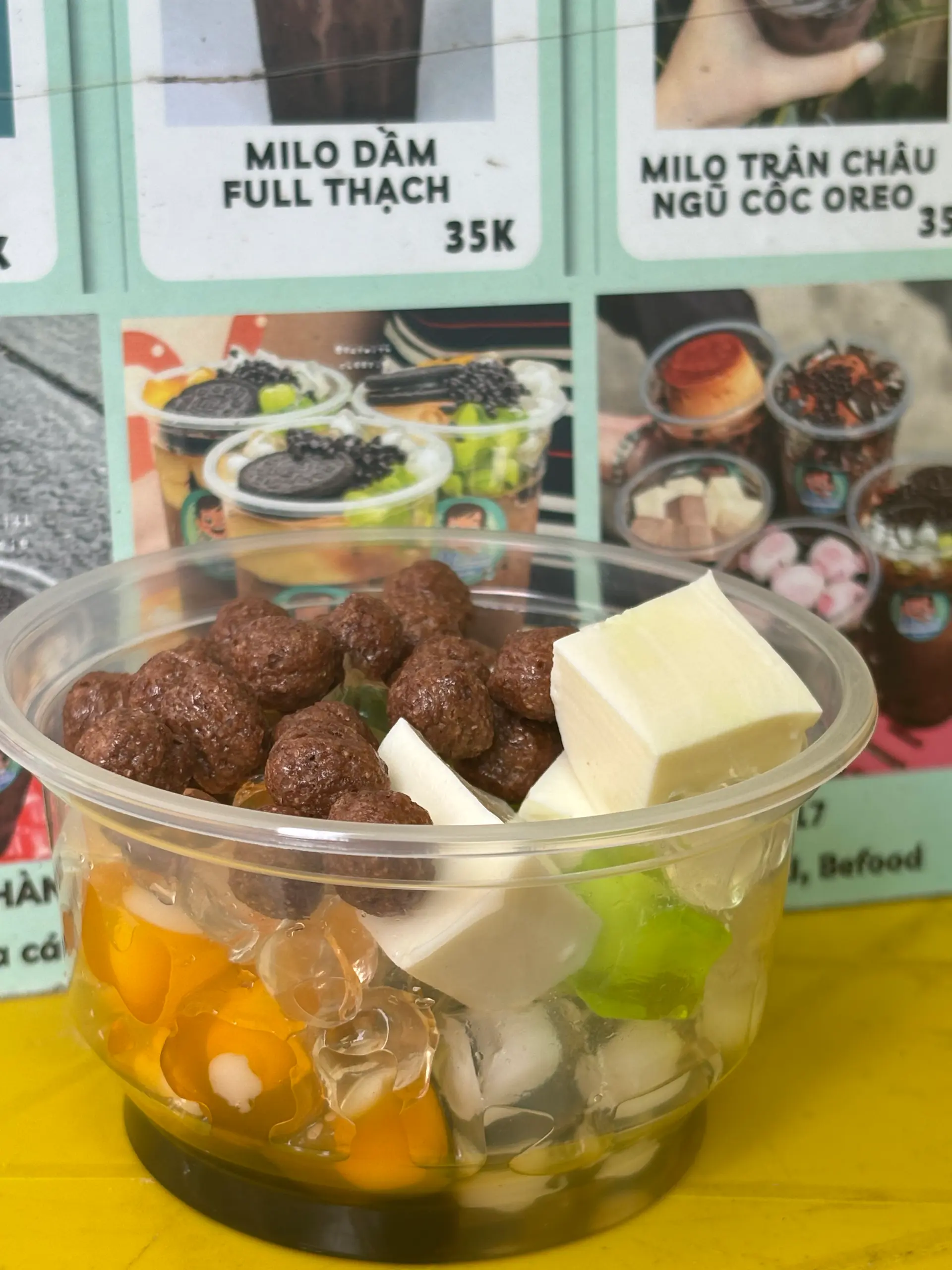 Hình ảnh 1 phần full topping 7 loại( chưa gồm nước)